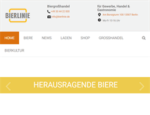 Tablet Screenshot of bierlinie-berlin.de